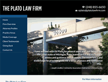 Tablet Screenshot of platolawfirm.com